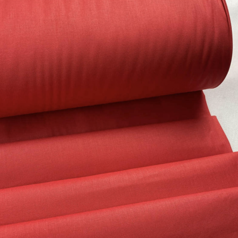 Housse de Matelas 2 Places 100% Coton Rouge